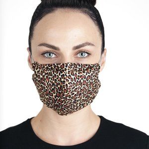 Leopard Print Mask with Filter Pocket